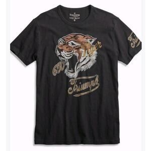 Vtg Lucky Brand Triumph Motorcycle Tee Shirt Women M Tiger 650 Black Biker